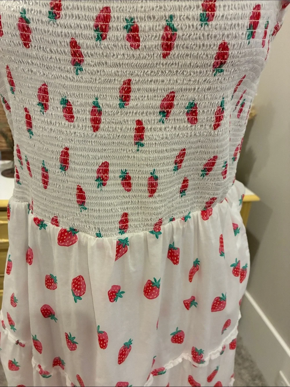 J.Crew Factory Strawberry Smocked Dress